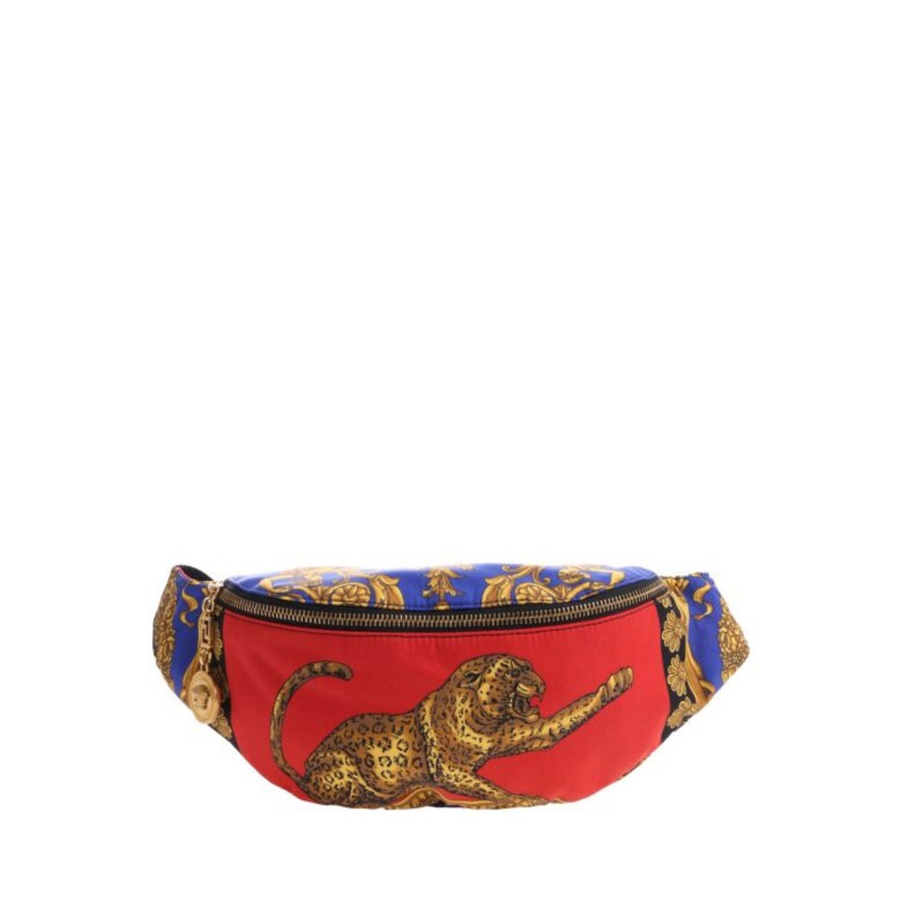 Versace Leopard Printed Baroque Belt Bag NWT